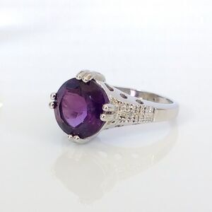 Amethyst Ring 3 Carats Size 7-3/4